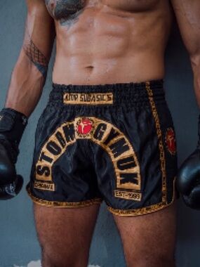 Storm Gym UK Golden Storm Thai Fight Shorts - Limited Edition - New Never Worn